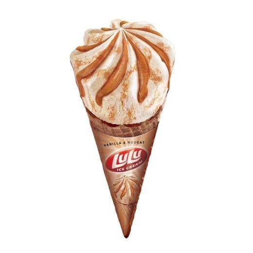 KDD Lulu Vanilla & Nougat Ice Cream Cone 132ml